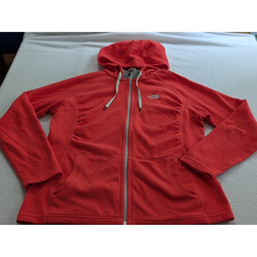 THE NORTH FACE Coral Color Red Fleece jacket SIZE Women's Large Sweatshirt